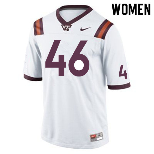 Women #46 Eli Adams Virginia Tech Hokies College Football Jerseys Sale-Maroon